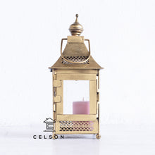 Load image into Gallery viewer, Zara _Antique Brass Handcrafted Lantern_Glass lantern
