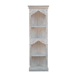 Clarke_Hand Carved Solid Wood Large Bookcase_Book Shelf_Display Unit_Corner Shleve