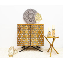Load image into Gallery viewer, Sofia_Solid Indian Wood Chest_Side Board with Carved Doors_ 90 cm Length
