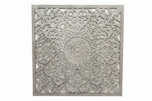 Load image into Gallery viewer, Fink_Wooden Carved Square Wall Panel_Distressed Finish
