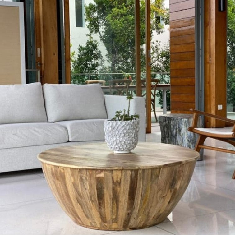 Mango drum deals coffee table