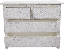 Load image into Gallery viewer, Dana Bone Inlay Chest of Drawer with 4 Drawers_ 104 cm Length
