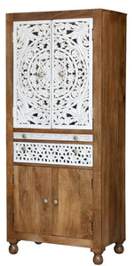 Savi_Solid Indian Wood Hand Carved Altar_Wooden Mandir