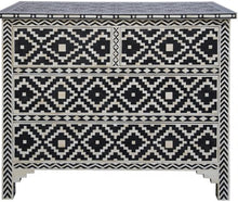 Load image into Gallery viewer, Reva Bone Inlay Chest of Drawer with 4 Drawers_ 104 cm Length
