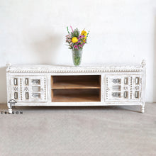 Load image into Gallery viewer, Savy Wooden Carved TV Console_TV Cabinet
