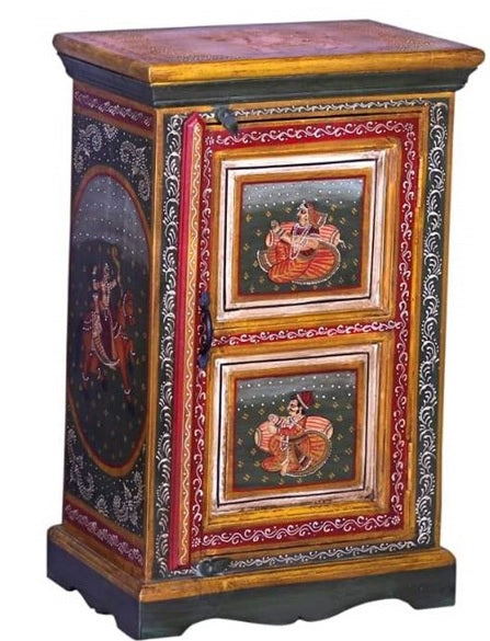 Alexander Hand Painted Bed Side Table