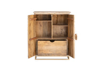 Load image into Gallery viewer, Albert_Hand Carved Solid Wood Bar Cabinet _ 85 cm Length
