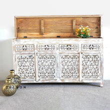 Load image into Gallery viewer, Robin_Hand Carved Tile Media Cabinet_TV Console_TV Cabinet
