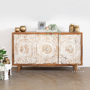 Heidi Hand Carved Wooden Sideboard_Buffet_160 cm
