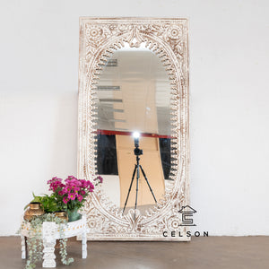 Utkarsh_Indian Hand Carved Window Mirror Frame_90 x 180 cm