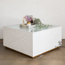 Load image into Gallery viewer, Laura Indian Solid Wood Hand Carved Square Coffee Table_100 cm
