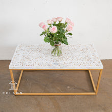 Load image into Gallery viewer, Karol_MOP Inlay Coffee Table with Gold Base
