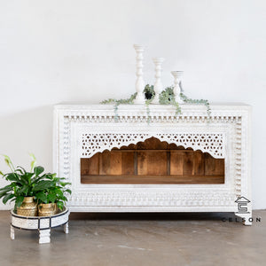 Beena_Solid Indian Hand Carved Wooden Console Table