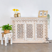 Load image into Gallery viewer, Moon_Solid Mango Wood Hand Carved Sideboard
