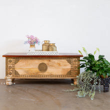 Load image into Gallery viewer, Keira_ Solid Wood Brass fitted Trunk_Storage Trunk_Bench_Available in different sizes
