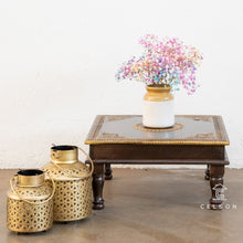 Load image into Gallery viewer, Kudi_Brass Fitted Small Stool_Table_Chowki
