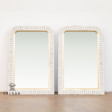 Load image into Gallery viewer, Lee_ Bone Inlay Mirror Stripe Pattern_50 x 90 cm
