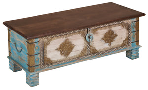 Evan_ Solid Wood Brass fitted Trunk_Storage Trunk_Bench