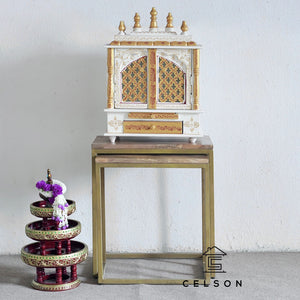 Tara_Hand Carved Wooden Altar_Wooden Mandir_Prayer Mandir_Altar_Available in 6 colors