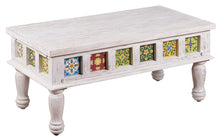 Load image into Gallery viewer, Willy_ Solid Wood multi color tile fitted coffee table
