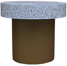 Load image into Gallery viewer, Theo_Round Hand Inlaid Coffee Table with metal Base
