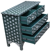 Load image into Gallery viewer, Aaron_ Bone Inlay Chest With 4 Drawers with matching mirror
