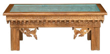 Load image into Gallery viewer, Travis_Solid Wooden Carved Coffee Table with Glass Top_120 cm
