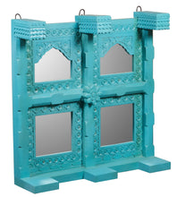 Load image into Gallery viewer, Meena_Hand Carved Wooden Square Mirror
