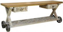 Load image into Gallery viewer, Kline_Solid Indian Wood Console Table with 2 Drawers_150 cm
