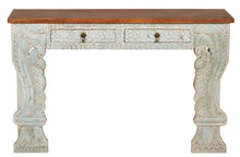 Load image into Gallery viewer, Bitty_Wooden Hand Carved Console Table
