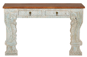 Bitty_Wooden Hand Carved Console Table