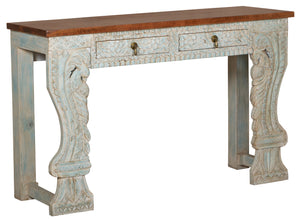 Bitty_Wooden Hand Carved Console Table