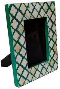 Chrissy_Moroccan Pattern Bone Inlay Photo Frame in Green