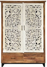Load image into Gallery viewer, Paul_Solid Indian Wood Hand Carved Cupboard with 2 Drawer and 2 Door
