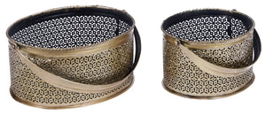 Elle Brass Finish Planter