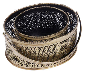 Elle Brass Finish Planter