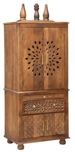 Krishna_Hand Carved Wooden Altar_Wooden Mandir_Prayer Mandir_Altar