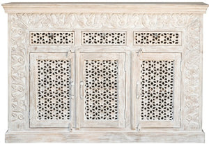 Moon_Solid Mango Wood Hand Carved Sideboard