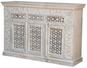 Moon_Solid Mango Wood Hand Carved Sideboard