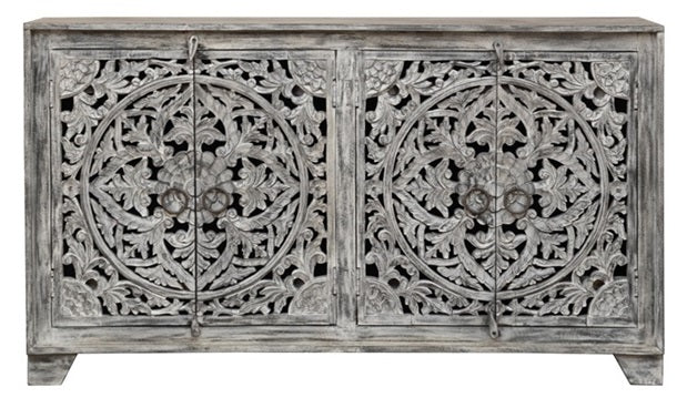 Heidi_Hand Carved Wooden Sideboard_Buffet_160 cm Length