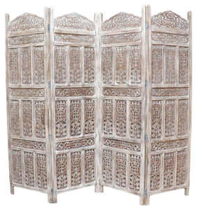 Lois Wooden Carved Room Divider