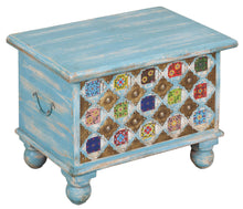 Load image into Gallery viewer, Zoya Carved Tile Storage Trunk
