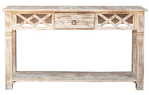 Sally_Solid Wood Console Table with 1 Drawer_150 cm