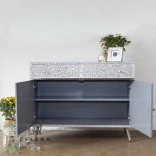 Load image into Gallery viewer, Hari_2 door and 1 Drawer Mother of Pearl inlay Chest_Cabinet_ 110 cm Length
