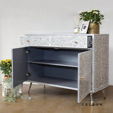 Load image into Gallery viewer, Hari_2 door and 1 Drawer Mother of Pearl inlay Chest_Cabinet_ 110 cm Length

