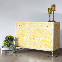 Load image into Gallery viewer, Sara_ Mother of Pearl Inlay Chest of Drawer _ 120 cm Length
