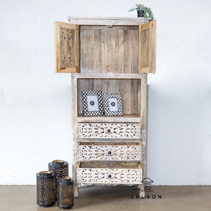 Amory__Hand Carved Wooden Almirah_Cupboard_Height 180 cm