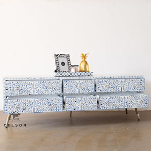 Neera _Bone Inlay 6 Drawer TV Unit_TV Console