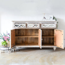 Load image into Gallery viewer, Lee _Hand Carved Solid Indian Wood Sideboard_Buffet_Dresser_140cms

