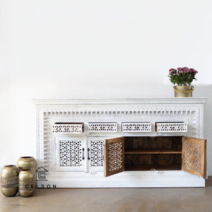 Chanda_Hand Carved Wooden Sideboard_Buffet_190cm